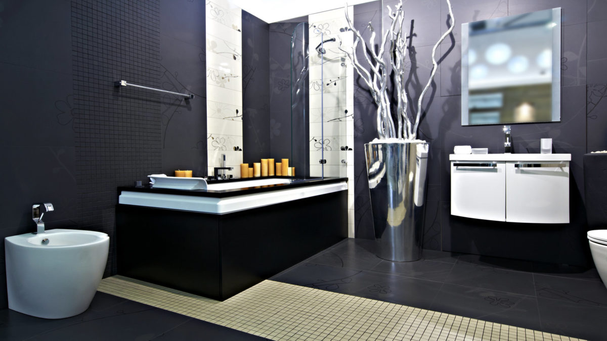 Carrelage Noir Salle De Bain Mur